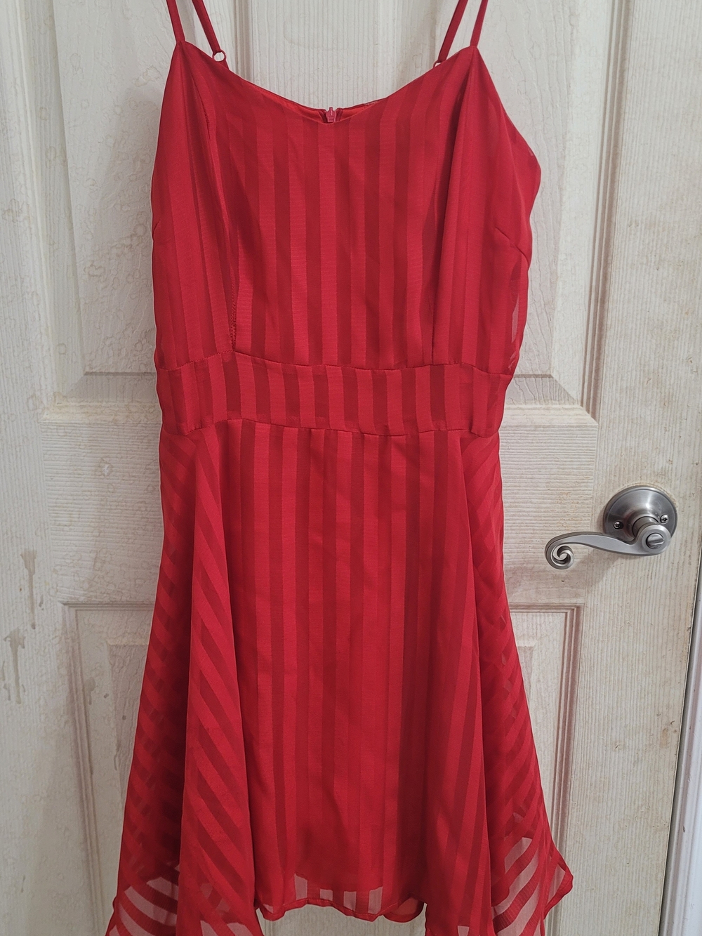 Jack by BB Dakota Red Striped Spaghetti Strap Mini Dress